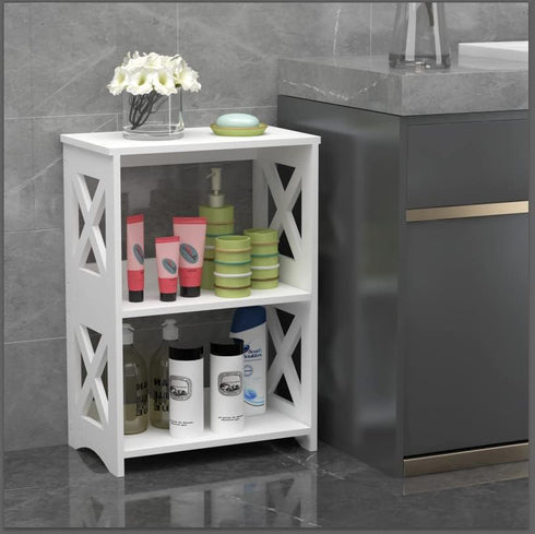 pikpuk Side Table, Narrow End Table with Storage Shelf, Minimalist Bedside Tables Nightstand, Small Bookshelf Bookcase