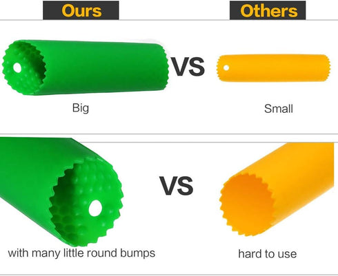 Sinnsally Garlic Peeler Skin Remover Roller Keeper, Easy Quick Silicone Tube Roller for Garlic Peeling (Green, Red)