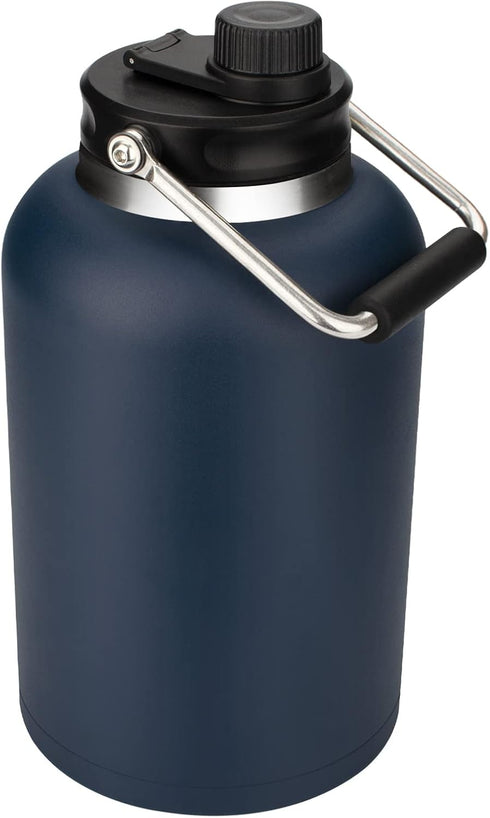 Zenbo 128 oz One Gallon Jug with Straw - Double Wall Vacuum Insulated Water Bottle, Keeps Cold up to 48 Hours