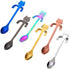 Cat Spoon Coffee Tea Spoon Set, ESRISE Stainless Steel Mini Long Cute Kitten Teaspoons for Dessert Mixing (Multicolor)