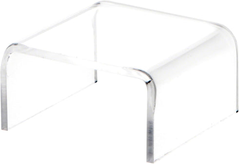 Plymor Clear Acrylic Short Square Display Riser, 2" W x 2" D x 1" H (3/32" thick) (6 Pack)