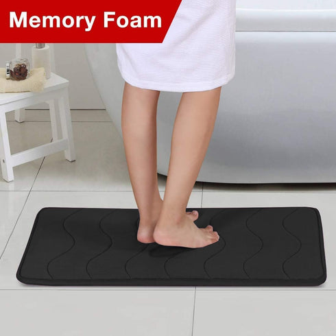 Flamingo P Memory Foam Bath Mat Rug, Extra Soft Absorbent Non Slip Bath Rug, Machine Washable for Bathroom Floor (20x32