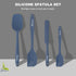 NileHome Silicone Spatula Set, 4 Pack High Heat-Resistant Rubber Cooking Spatulas, BPA-Free Seamless Design (Haze blue)