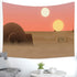 F-FUN SOUL Twin Suns Planet Wars Tapestry, 80x60in, Soft Flannel Wall Hanging for Living Room Bedroom Decor