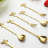 Gold Mini 13-Piece Swan Spoon Holder Set with Spoons and Forks for Coffee, Tea, and Dessert Table