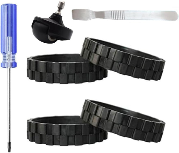 Front Caster Ball Wheel & Drive Wheel Tires Compatible with IRobot Roomba S Series S9 (9150), S9+, S9 Plus (9550) Robot
