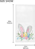 Pfrewn Easter Bunny Ears Hand Towels, 16x30 in Spring Flowers Colorful Eggs Bathroom Towel for Happy Easter