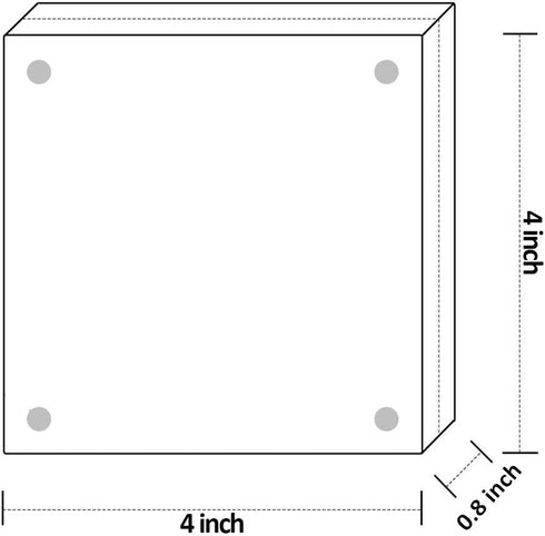 NIUBEE 4x4 Picture Frame, Acrylic Photo Frame, 20% Thicker Block, Double Sided Magnetic Frames