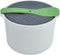 Microwave Rice Cooker, 2 L Pasta Cooker Microwaveable Food Grade PP Microwave Pressure Steamer Cooker Spoon Lid