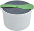 Microwave Rice Cooker Set, 2L Kitchen Cookware, Food Grade PP Material, Strainer Lid, Steaming Pot (Green)