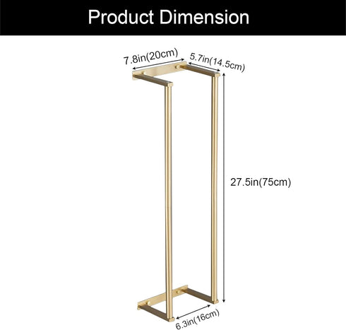 Towel Racks for Bathroom, NEWRAIN Stainless Steel Rolled Towel Storage Wall Mounted Bath Towel Holder for Folded Large