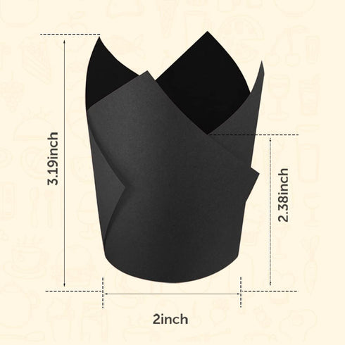 Baking Cups, 100-Count Muffin Cups, Standard Tulip Cupcake Paper Liners for All Festivals