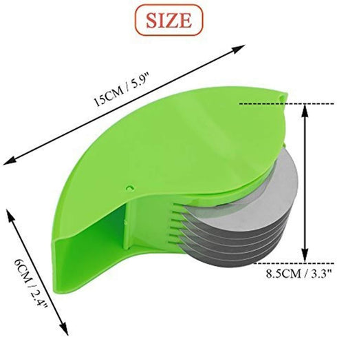 AOZBZ Herb Roller Mincer, Manual Hand Scallion Chive Mint Cutter with 6 Stainless Steel Blades