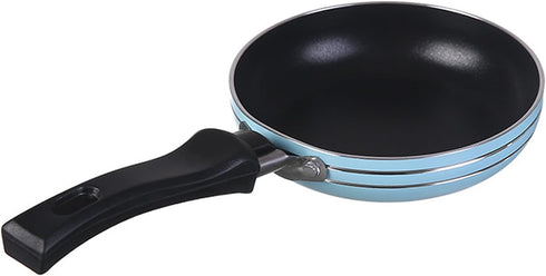 Zoofen 4.7" Mini Round Frying Pan, Non-Stick Egg Skillet with Long Handle for Breakfast