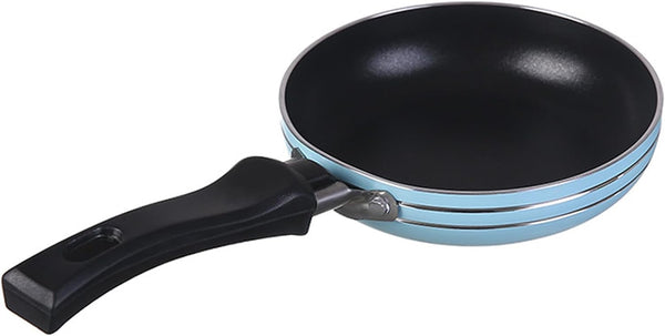 Zoofen 4.7" Mini Round Frying Pan, Non-Stick Egg Skillet with Long Handle for Breakfast
