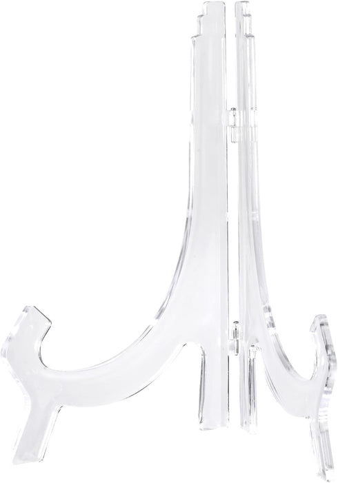 uxcell 2pcs 9.8" Folding Acrylic Easel Stand, Clear Display Plate Holder for Decorative Picture Frame