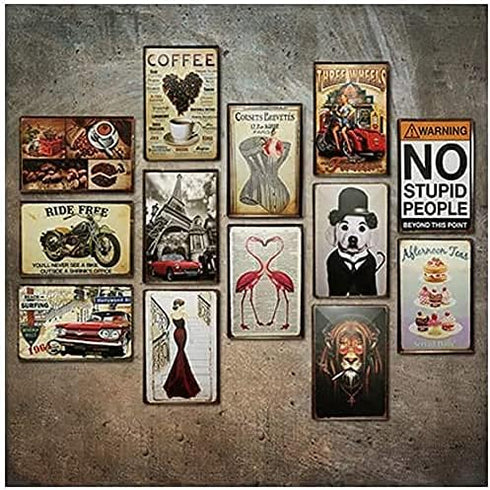 Funny Art Metal Tin Sign - You Can't Buy Happiness BUT You CAN Buy a Guitar, 8x12 inch Wall Decor Gifts