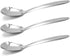 Set of 3 Stainless Steel Soup Spoons, Table Spoons, Dinner Spoons, Special Square Design