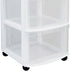 Gracious Living Classic 3 Drawer Organizer Cart, Plastic Storage Dresser with Caster Wheels for Home and Office
