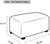 20-30in Easy-Going Stretch Ottoman Cover Length Folding Storage Stool Furniture Protector Soft Rectangle slipcover