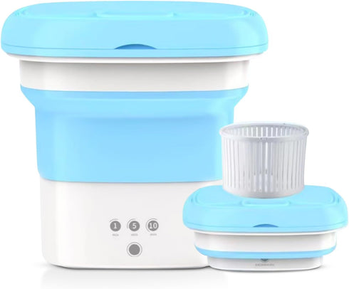 New Jalisco Portable Washing Machine, Foldable Mini Washer for Baby Clothes, Underwear, Small Items, Blue