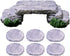 Yardwe Miniature Garden Bridge Statue Set, Micro Landscape Decorations, Stepping Stone DIY Mini Resin Bridge, Bonsai