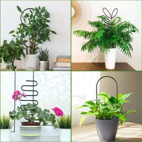 Simabsie 8 Packs Trellis for Potted Plant,Metal Wire Stake for Climbing Plants Indoor Houseplant Lover,Trellis