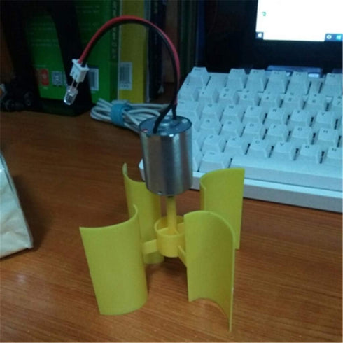 Keproving 2PCS Vertical Axis Wind Turbine Generator Model DIY Physics Science Experiment Kit Educational Teaching