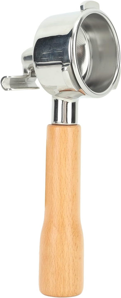 Coffee Portafilter with Double Spouts, 54mm Filter Basket, Solid Wood Handle, Fits Breville 870 880 Coffee Machine (C1