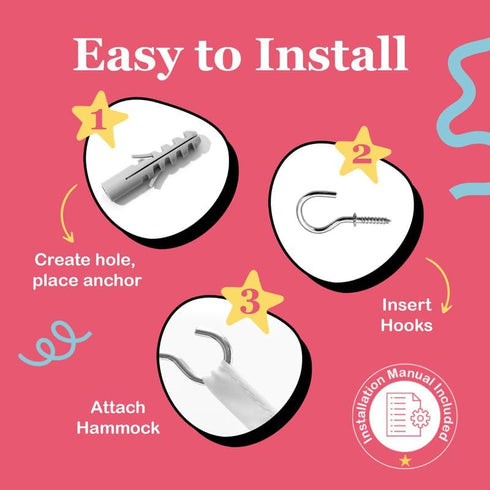 Lilly's Love Large Stuffed Animal Net Hammock, Corner Hanging Organizer for Plushie Toys