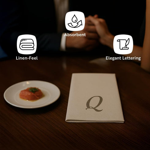 50 Count 15.75 7.87 Inches Restaurantware Linen-Feel Napkins x Paper Disposable Dinner Napkins Elegant Airlaid Design