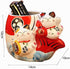 EatingBiting Fortune Japanese Lucky Beckoning Cats Maneki Neko Flower Pot Vase Pen Holder, Ceramic Pencil Holder