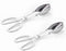 2-PACK Stainless Steel Serving Tongs for Buffet Party Catering, Thickening Food Tongs, Kitchen Salad Scissors (Silver)