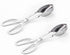 2-PACK Stainless Steel Serving Tongs for Buffet Party Catering, Thickening Food Tongs, Kitchen Salad Scissors (Silver)