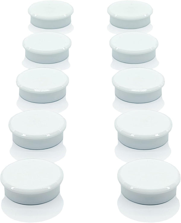 ZDZBLX 10 Pack Strong Fridge Magnets, White Small Heavy Duty Magnets for Office, Crafts, Classroom, Decorative Mini