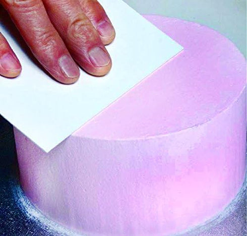 PME Cake Decorating 8" Tall Plain Edge Plastic Side Scraper - 8 x 3.7 Inches, White