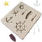 Small Sea Oar Boat Anchor Star Rudder Lifebuoy Silicone Mold Tools for Chocolate, Candies, Ice Cubes