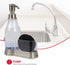 Home Basics Plastic Soap Dispenser with Fixed Sponge Holder and Brushed Steel Top, Chrome