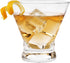 Set 2 8-Ounce Cinched Stemless Clear2Pcs) of Martini Glasses - Design Cocktail Glasses with Heavy Base, Construction