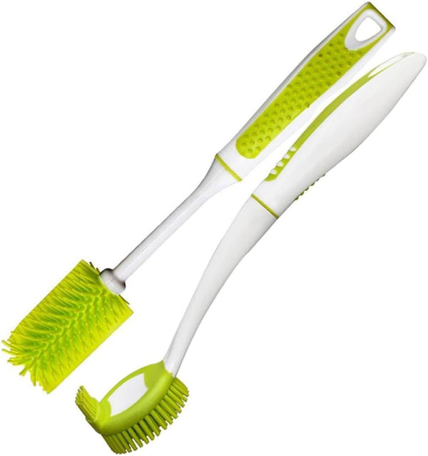 Bottle Brush Cleaning Set, Long Handle Dish Cup Scrubber for Non-Stick Pot, Pan, Bowl, Coffee Mugs