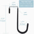 Black Wreath Hanger, Strong Bearing Door Hook for Fall, Christmas, and Halloween Decorations