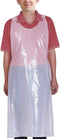 Vankcp 100 Pcs Disposable Aprons, 24'' x 42'' Plastic Waterproof Apron Painting Smock