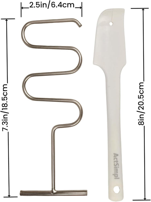 Natrual Peatnut butter stirrer kit,includes silicone scraper, nut butter mixer with handle, stirrer tool for mixing