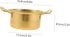 Golden Stainless Steel Small Hot Pot with Divider, Individual Cooking Pot for Noodles, Milk