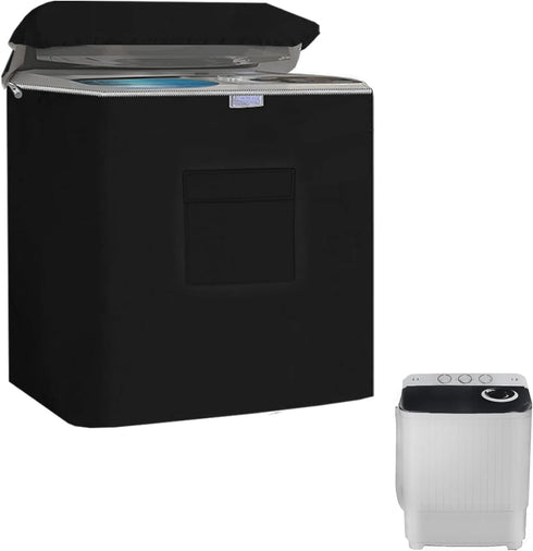 Twin Tub Washing Machine Cover for 28lbs Portable Mini Compact Washer, Waterproof & Sun-Proof, Zipper Design