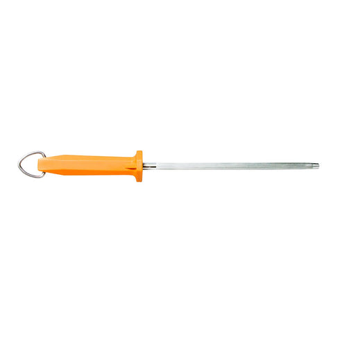 UltraSource-449998 Coarse Honing Steel, 10" Butcher Steel Sharpener with Orange Handle