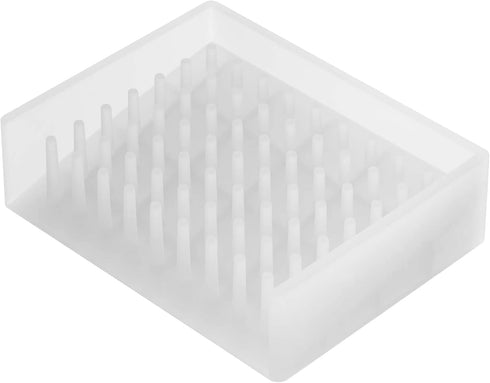 YAMAZAKI home 2992 Self Draining Soap Tray - Floating Holder Dish for Sink, One Size, Clear