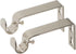 Ivilon Fixed Brackets for Curtain Rods, Set of 2, for 1/2 or 5/8 Inch Rods, Brushed Nickel