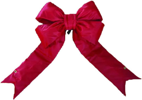 Vickerman 12" x 15" Red Nylon Outdoor Structural Bow - Flexible Bow with Easy Hanging Wire for Festive Outdoor Decor