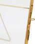Isaac Jacobs 6x8 Antique Gold Floating Picture Frame, Vintage Style Brass and Glass, Tabletop Display with Locket